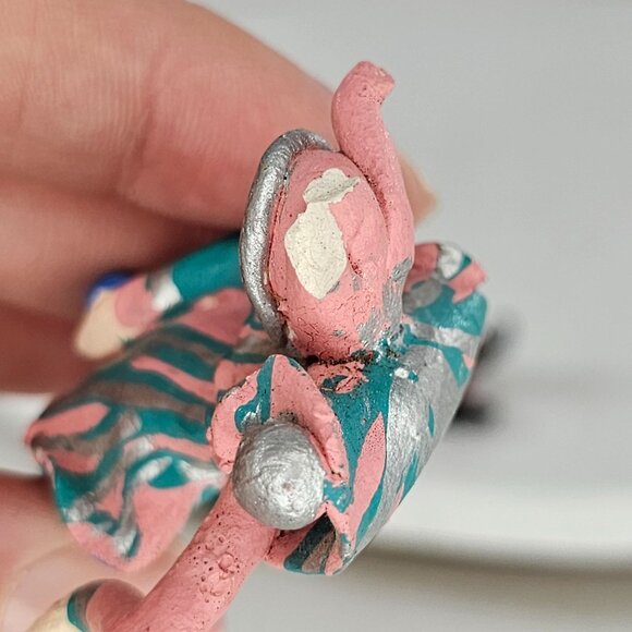 Vintage Handmade Harlequin Jester Figurine Set Signed FLAWS - Picture 7 of 10